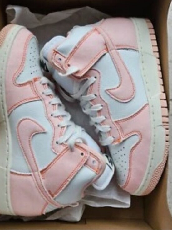 Nike Shoes - Nike Dunk High "Artic Orange" Pink Denim